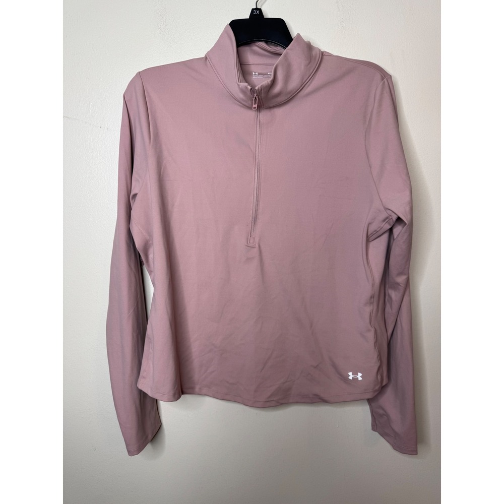 Under Armour Motion 1/2 Zip Pullover Pink Athletic Top